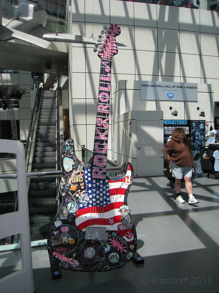 Rock n Roll Hall of Fame 2010 140.jpg - The Rock 'N Roll Hall of Fame in Cleveland Ohio. We made a day trip visit May 30, 2010. Bigger than I expected, with lots to see.